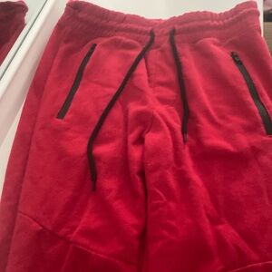 Red joggers